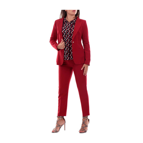 YESZEE Giacca blazer Giacca Donna slim monopetto Rosso - Francavilla Moda